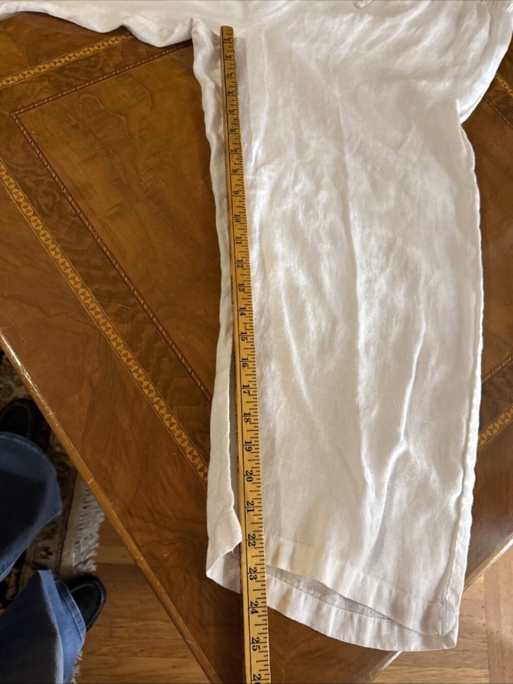 Chicos Women 100% Linen Wide Leg Cropped Pants RELAXED FIT Sz 3 XL Cargo Pull On - Picture 10 of 10